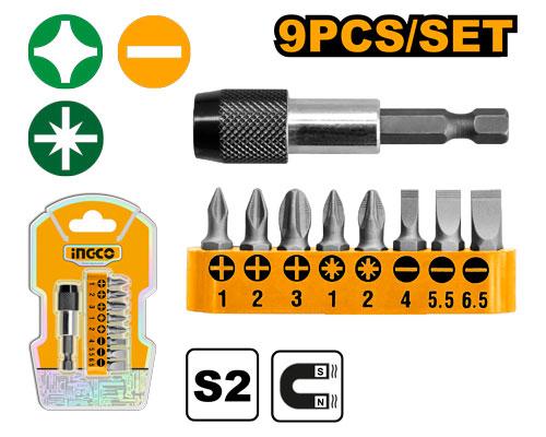 AKSD0071 9 PCS SCREWDRIVER DRILL BITS SET