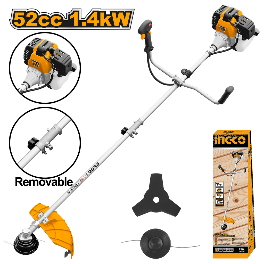 GBC5524421 GASOLINE GRASS TRIMMER & BUSH CUTTER 52CC