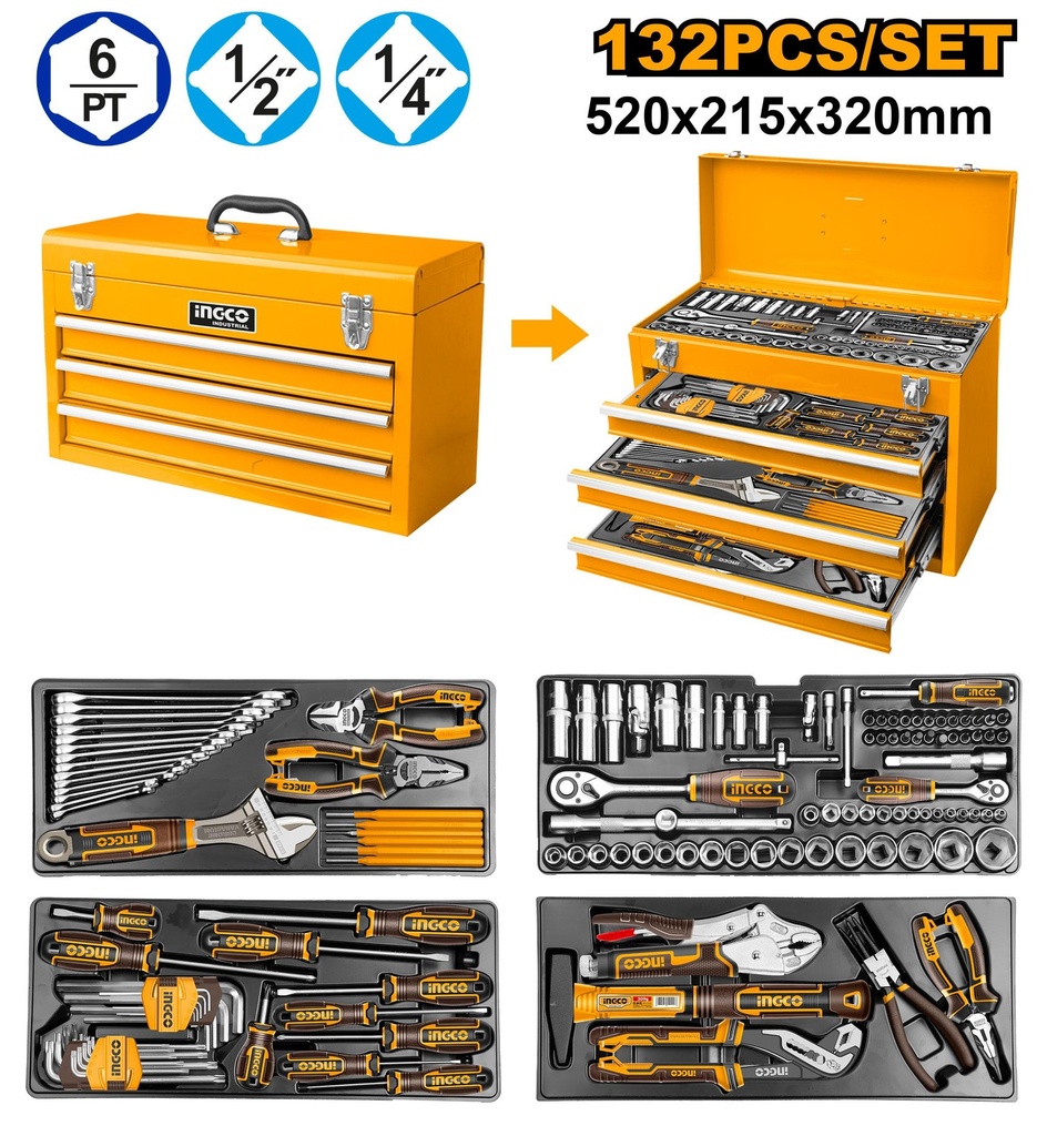 HTCS221321 132 PCS TOOL CHEST SET