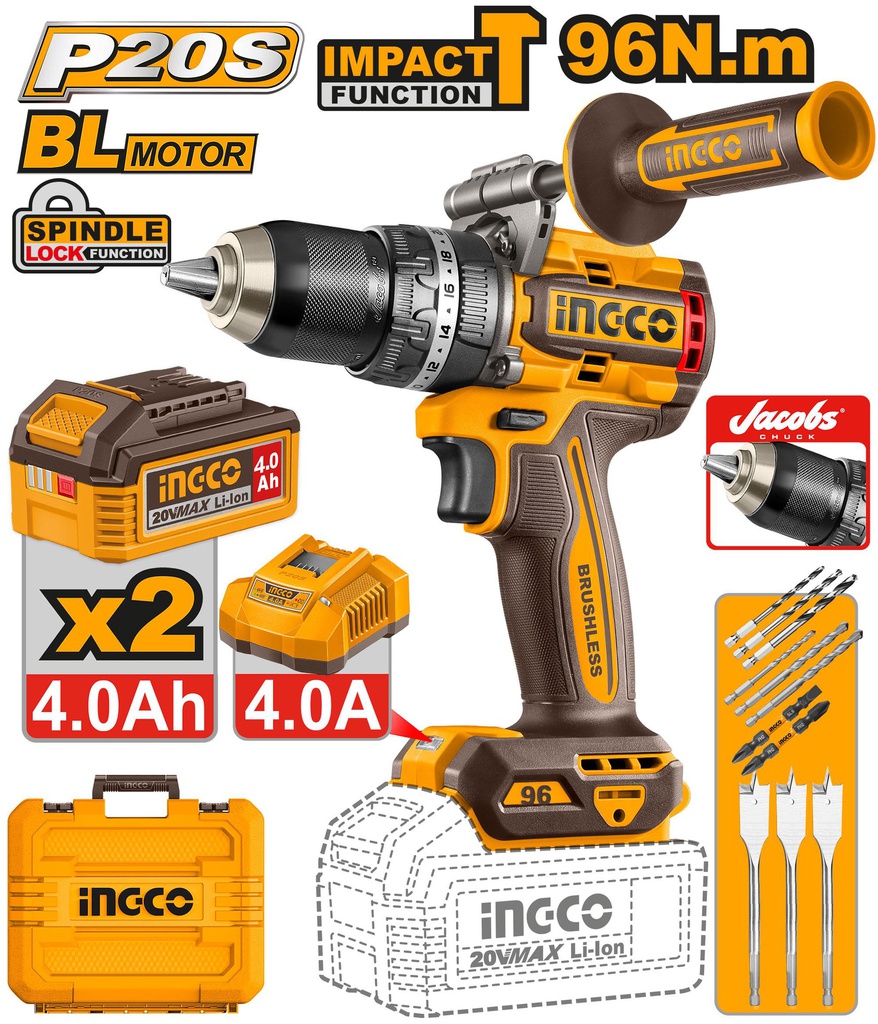 CIDLI209686 BRUSHLESS CORDLESS IMPACT DRILL