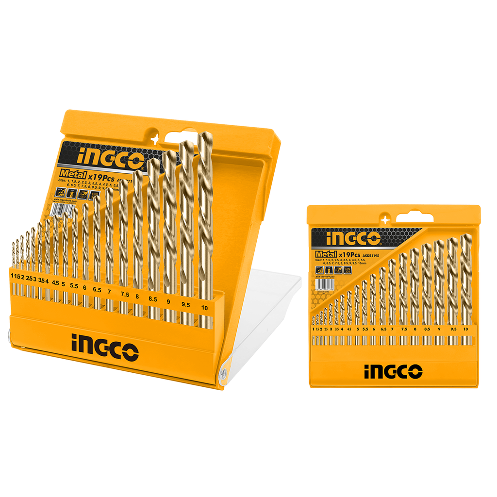 AKDB1195 19PCS METAL TWIST DRILL BITS SET