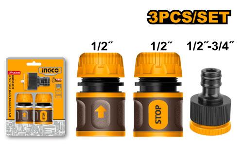 HHCS03122  3PCS HOSE QUICK CONNECTOR SET