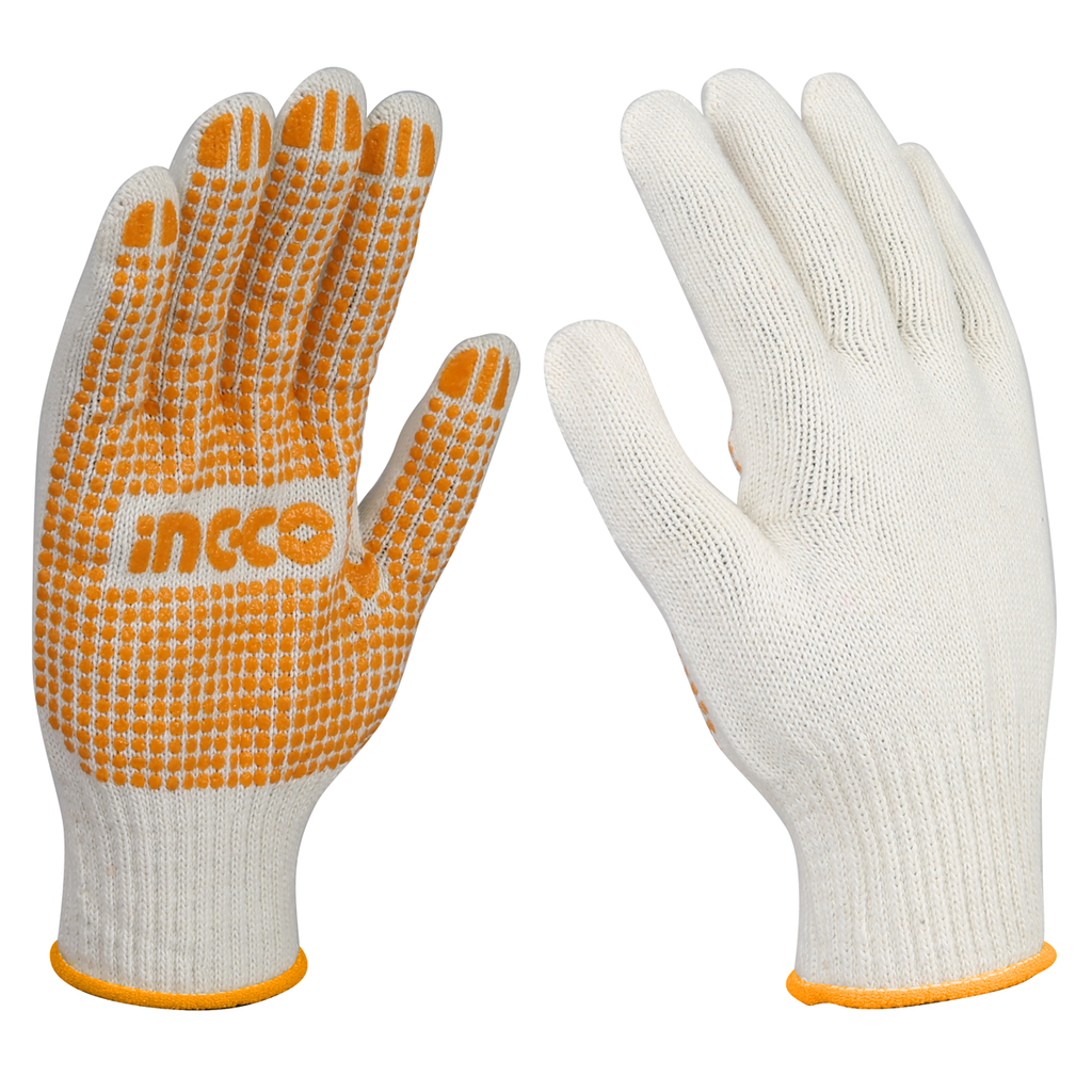 HGVK05 KNITTED AND PVC DOTS GLOVES