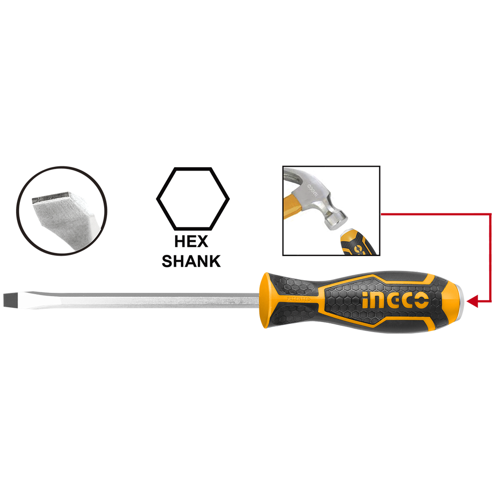 HGTS286100 SLOTTED GO-THROUGH SCREWDRIVER