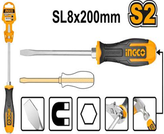 HGTS288200 SLOTTED GO-THROUGH SCREWDRIVER