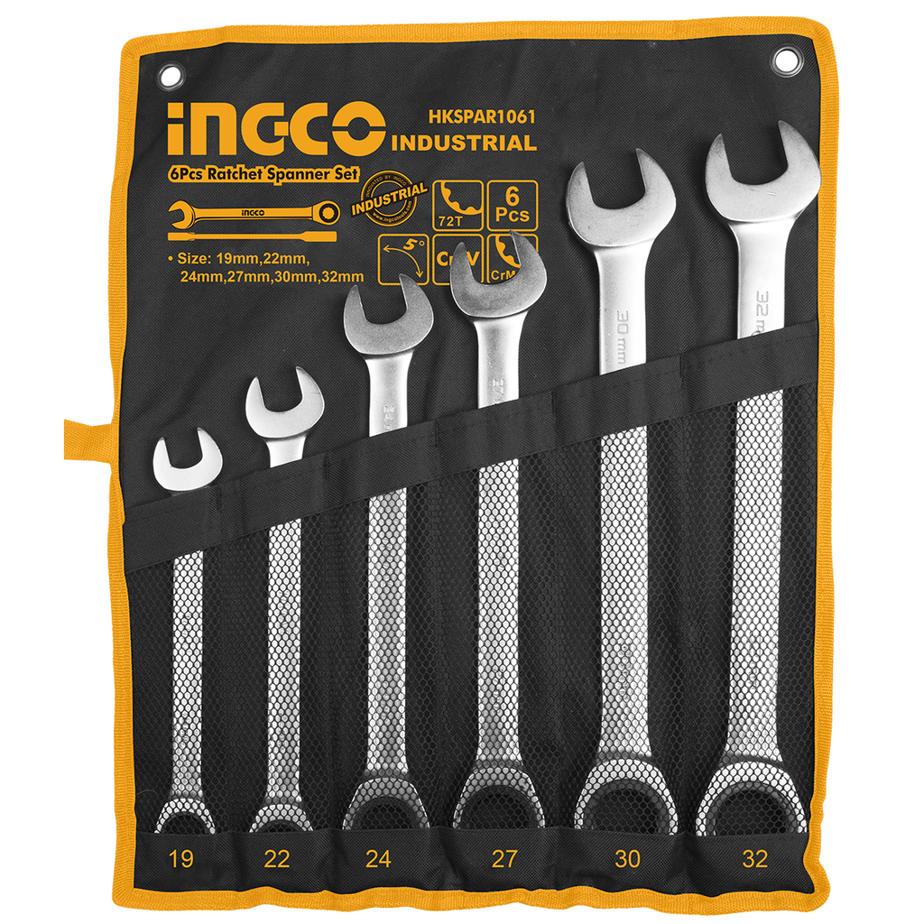 HKSPAR1061 6 PCS RATCHET SPANNER SET