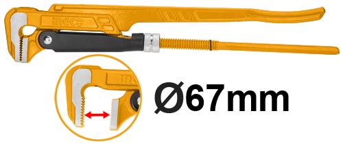 HPW04023  45Â° H/DUTY SWEDISH PIPE WRENCH