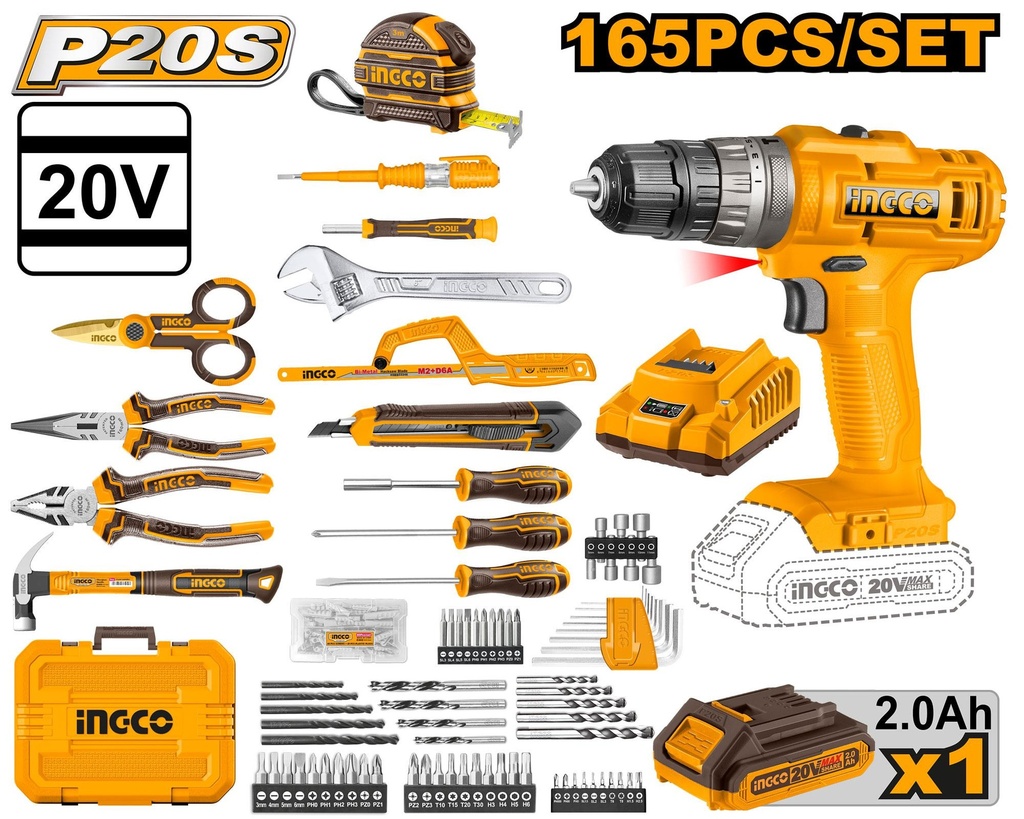 HKTHP11651 165 PCS TOOLS SET - 20V