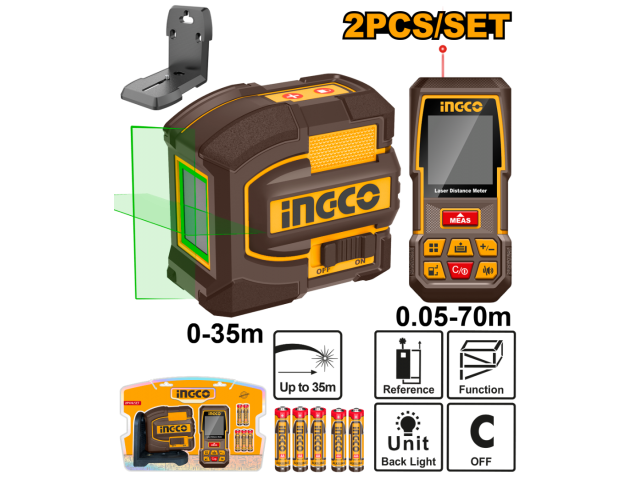 COSLL0401 LASER LEVEL AND DISTANCE MEASURING KIT