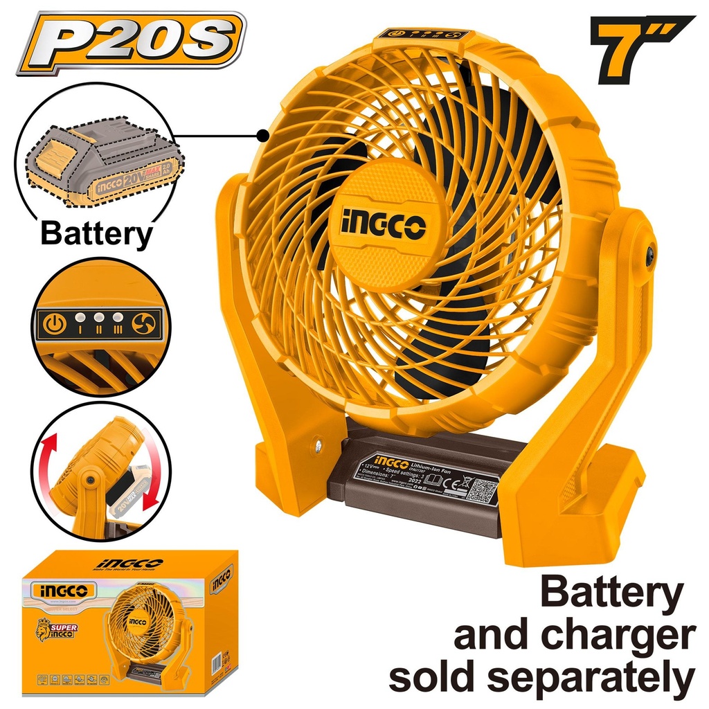 CFALI2007 CORDLESS LITHIUM-ION FAN 20V