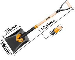 [HSSH0102] HSSH0102 STEEL SHOVEL WITH HANDLE 1KG