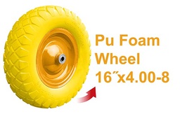 [HHWB64018GPU-W] WHEELBARROW WHEEL P.U FOAM 16"