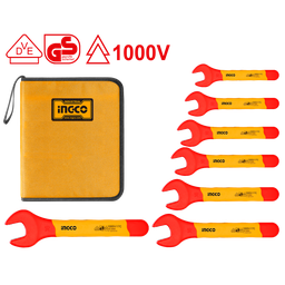 [HKISPA0701] HKISPA0701 7 PCS INSULATED OPEN END SPANNER SET