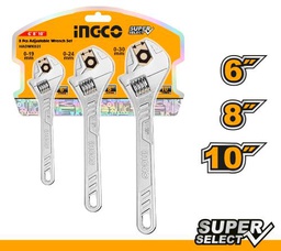 [HADWK031] HADWK031 3 PCS ADJUSTABLE WRENCH SET